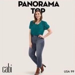 Like New Cabi #4721 Panorama Devon Floral Shirt Sleeve Blouse Sz: M
